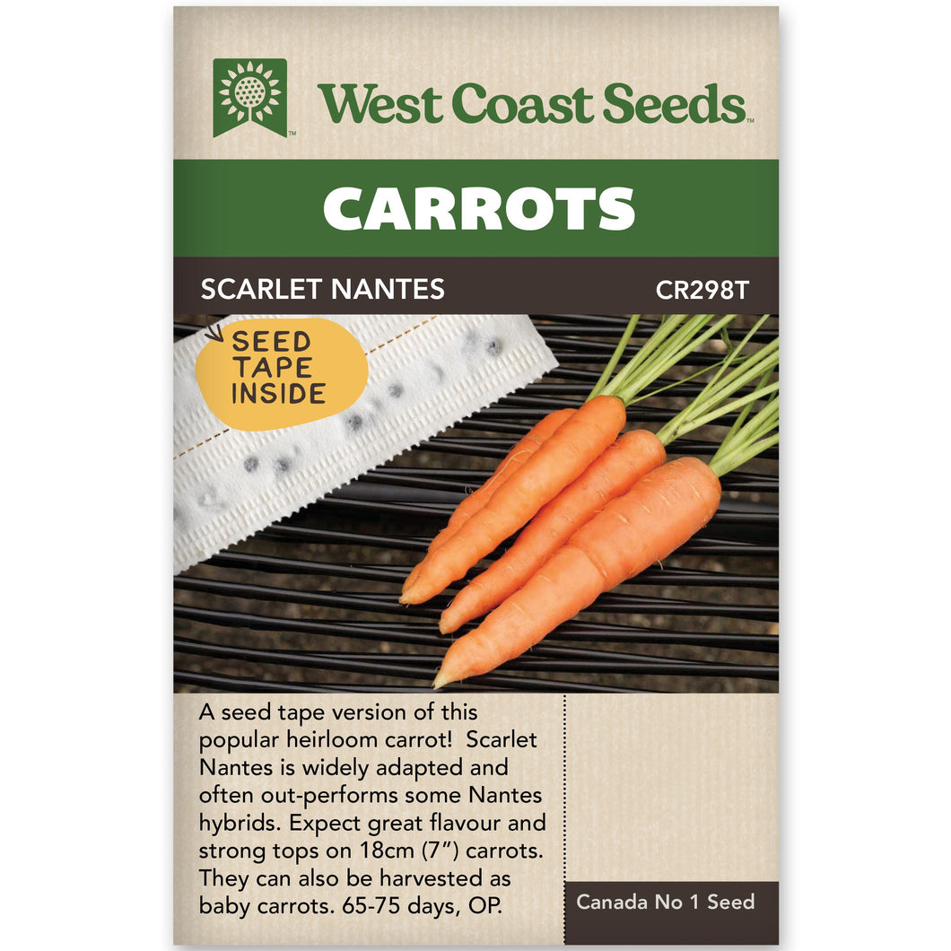 Carrot Scarlet Nantes Seed Tape