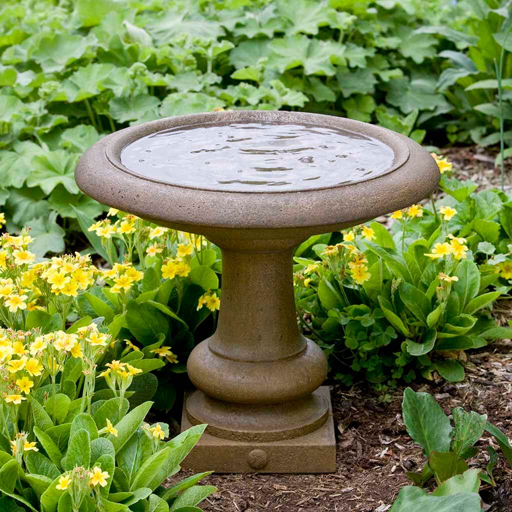 Birdbath - Cast Stone - Williamsburg Summer House